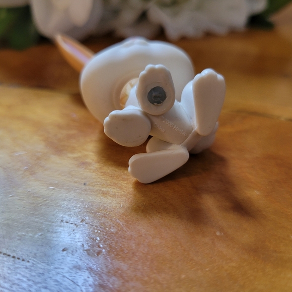 Littlest Pet Shop LPS #322 Bunny Rabbit White Tan Green Eyes 2006 - Picture 9 of 10